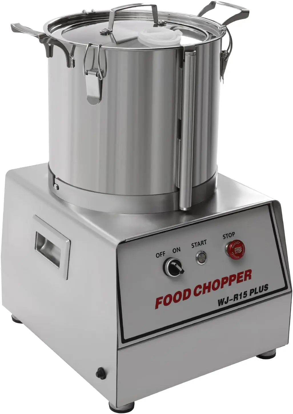 15L Food Processor, Stainless Steel Grain Grinder, Food Processor W/S-Shaped Blade And Power Cord For Vegetable Fruits Grains