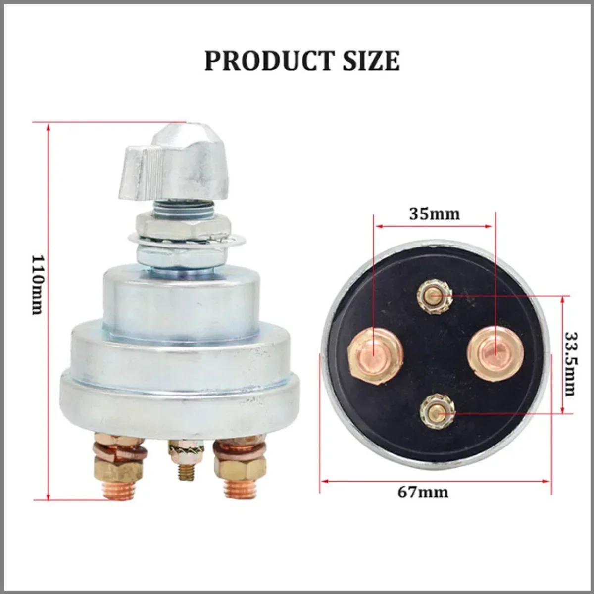 High-current Battery Knob Switch, RV and Yacht Power-off Switch, Anti-leakage High-power Power Main Switch