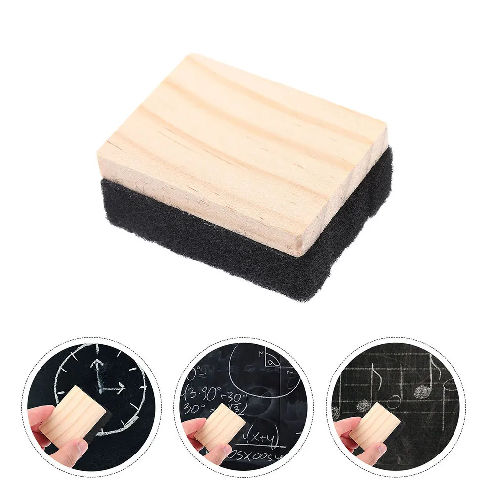

8Pcs Mini Wood Felt Blackboard Erasers Lightweight Durable Chalk Cleaner for School Office Classroom Felt Eraser