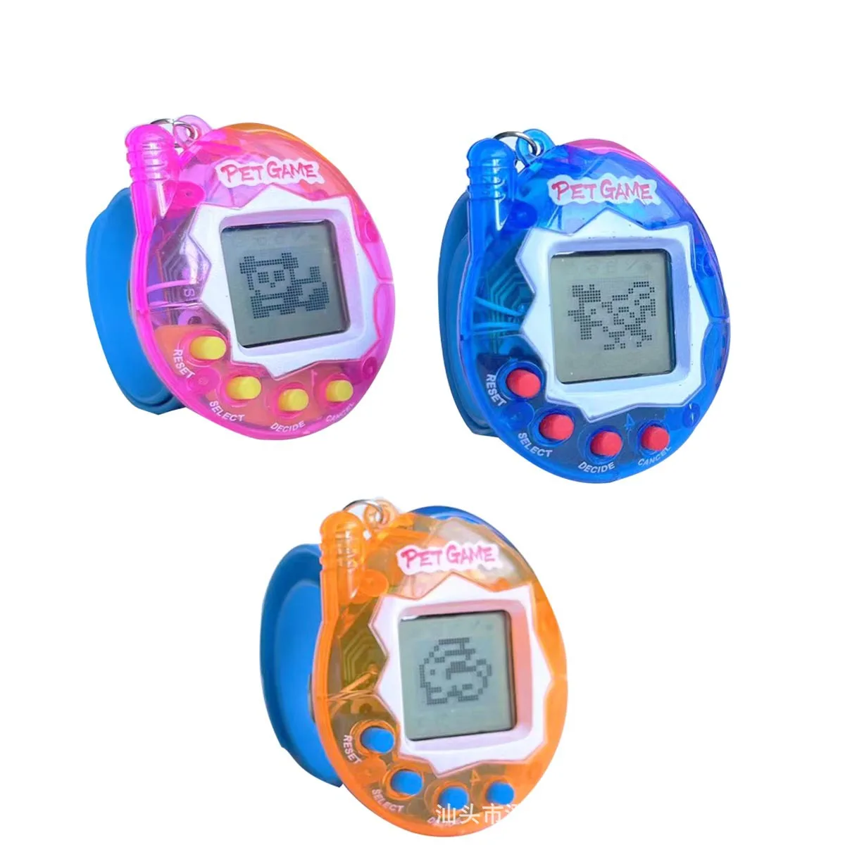 Tamagotchi นาฬิกาสัตว์เลี้ยงอิเล็กทรอนิกส์แบบพกพาเครื่องคลาสสิก Virtual Cyber Digital เกมมือถือ Digital Pet Foster ของเล่นพวงกุญแจ