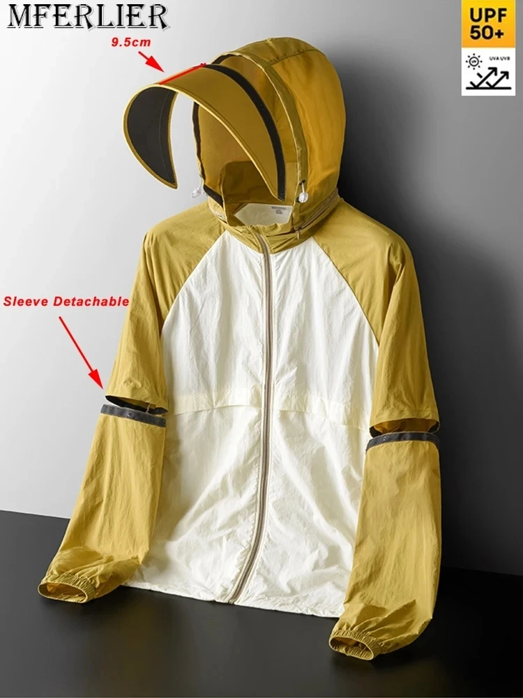 Summer UPF50+ UV Sun Skin Coat Men/Women Unisex Outdoor Sportswear Ultra-Light Windbreaker Hooded Casual beach Jacket