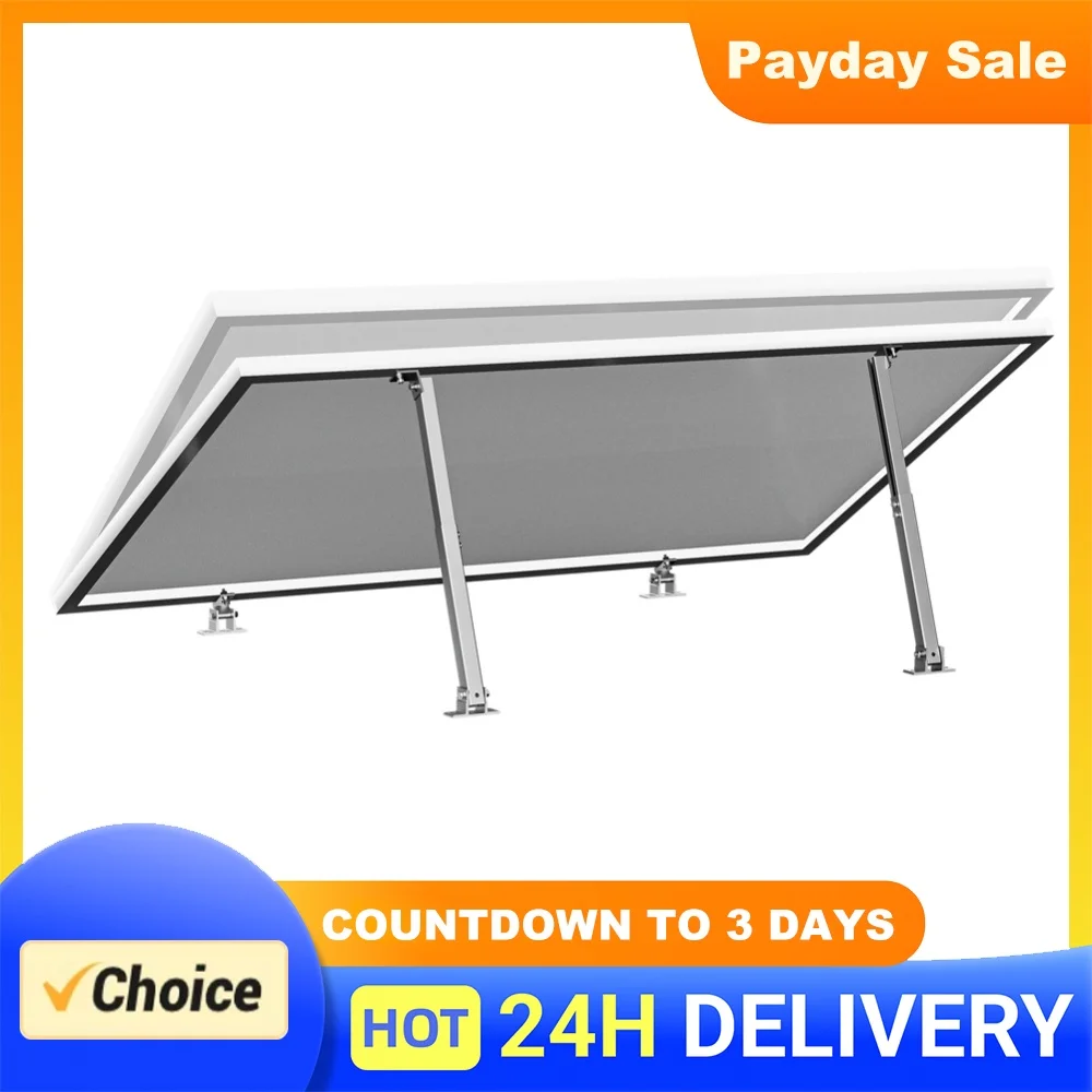 Solar Holder End Clamp Kit Adjustable Solar Panel Tilt Bracket Aluminum Alloy Solar Panel Mounting Rack 15-30 Degrees