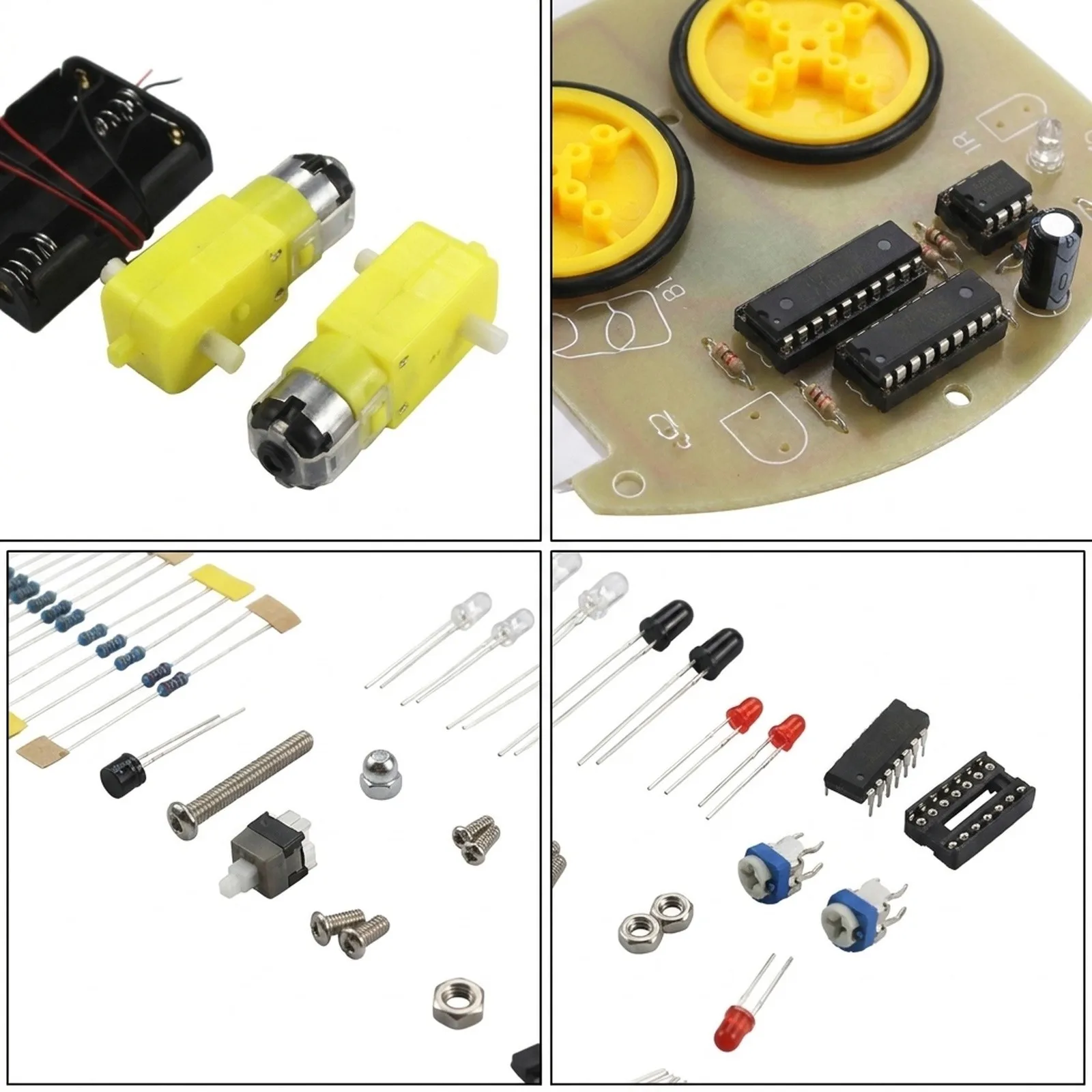 DIY Electronics Kit for Smart Car Kit DIY Robotics for educational Projects Controlled By Light Photoresistor