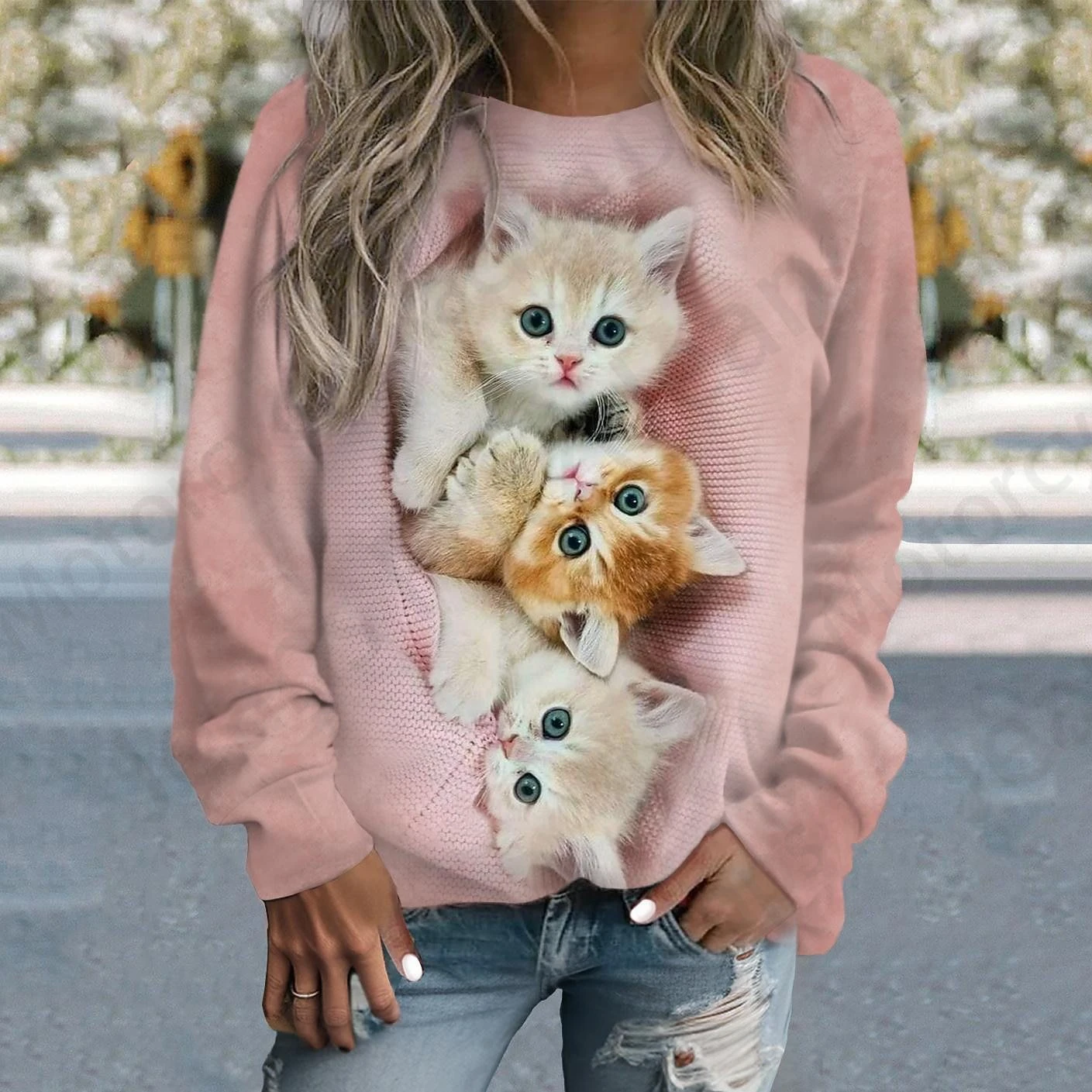 Cute Dog 3d Print Hoodie Women Fashion O-neck Hoodies Women Sweats Animal Coat Cat Clothes Casual Long Sleeve Sweatshirt Female