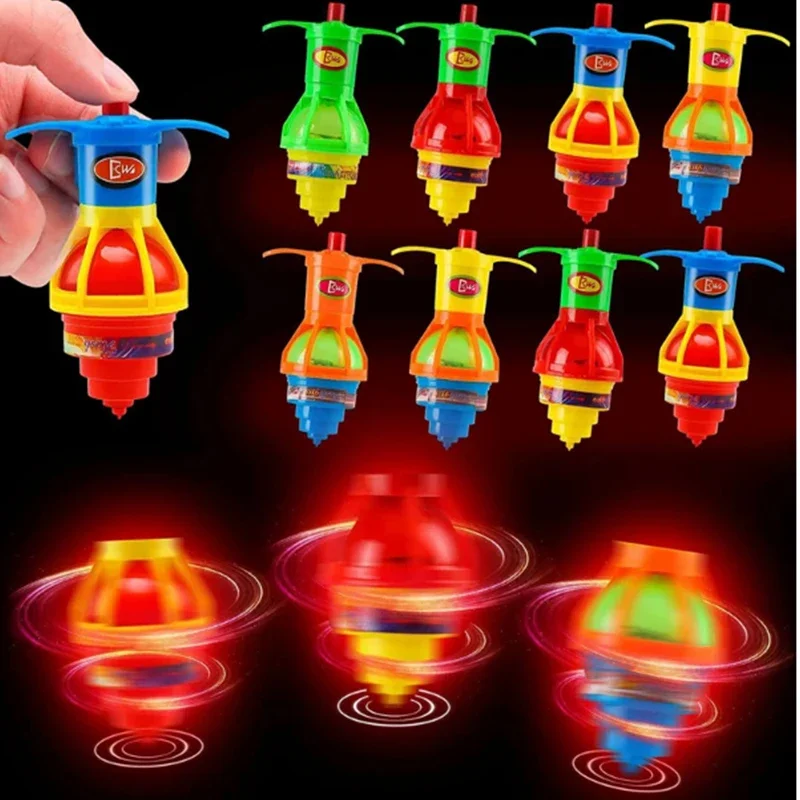 5/20pcs LED Glow Rotating Gyro Kid Toys Birthday Party Favor Gifts Kindergarten Guest Giveaways Christmas Gift Kids Gift Favors