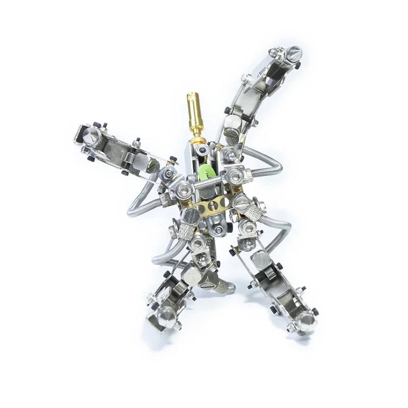 MINI-1 Robot Future Mech de 3 patas, Kits de modelos de rompecabezas 3D de Metal con articulaciones móviles, juguete de montaje DIY para adultos y niños, más de 200 Uds.