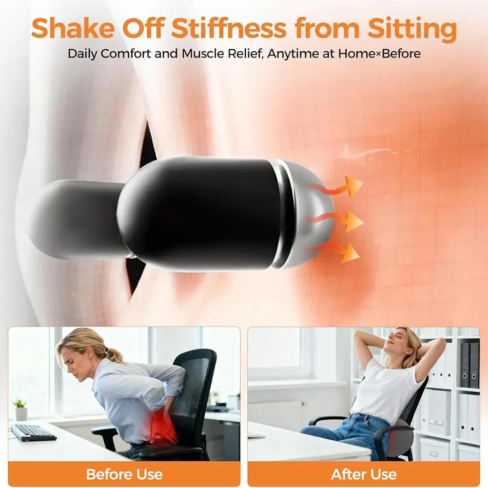 Multi-functional 3 In 1 Back Therapy Massager With Relief Bed Sleeping Shiatsu Deep Tissue Portable Shoulder Lower Back Pain Rel