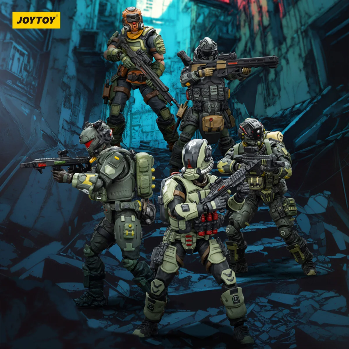 JOYTOY Dark Source Steel Ride Corps Assaulter Karl 5-Persoon Team Actiefiguren Pop Collectie Decoratie Gift Origineel Model