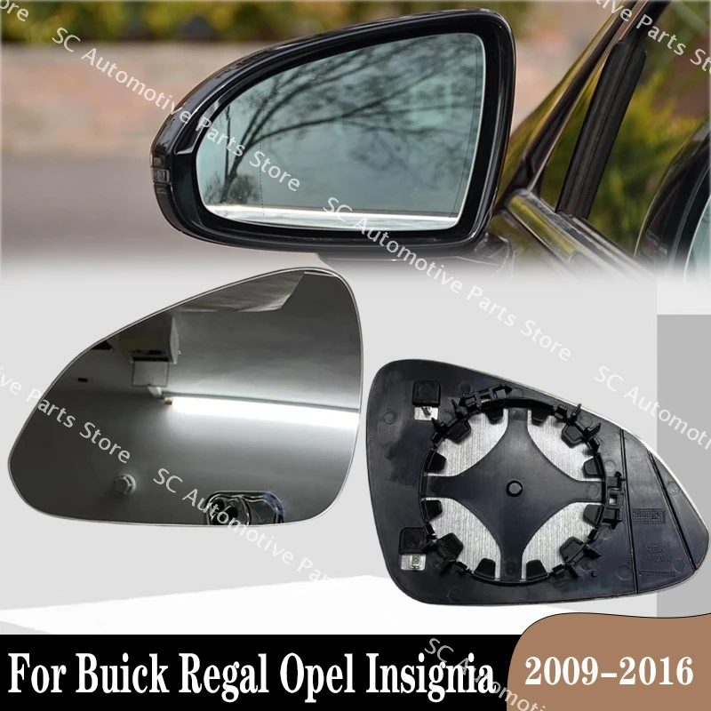Car Accessories Door Exterior Rearview Blue Mirror Reflective Glass Lenses With Heating For Buick Regal Opel Insignia 2009-2016