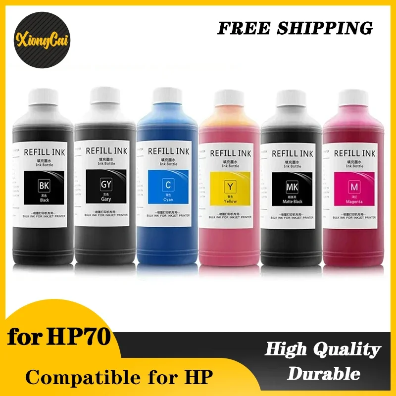 1000ML Pigment Ink Compatible for HP 70 Ink Cartridge compatible for HP Designjet Z3100 Z3200 Z5200 Z2100 Z5400 Plotter Printer