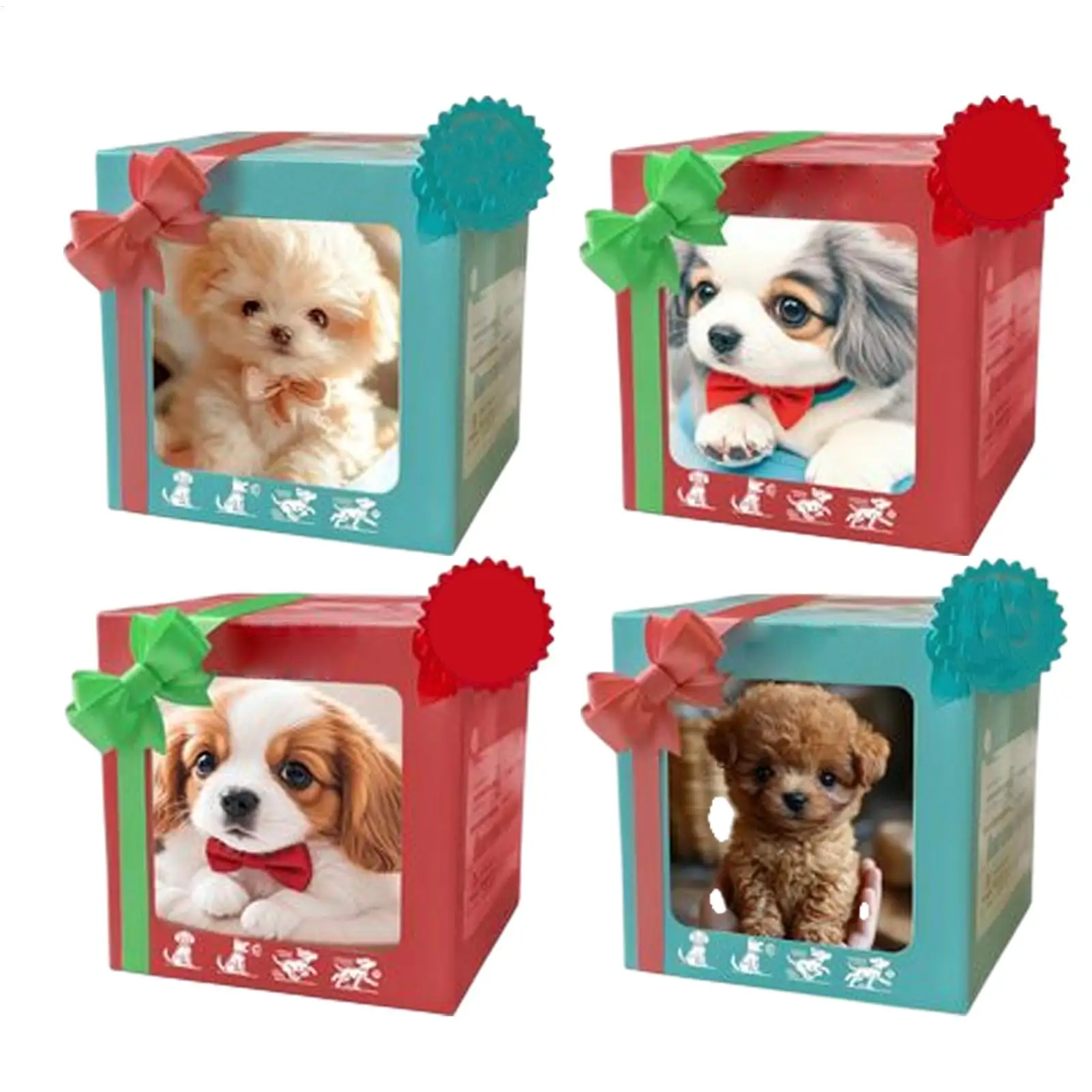 Realistic Puppy Robot Cute Comfortable Touch Creative Animal Plush Toys Short Plush Doll Educational Toy birthday gifts For kids