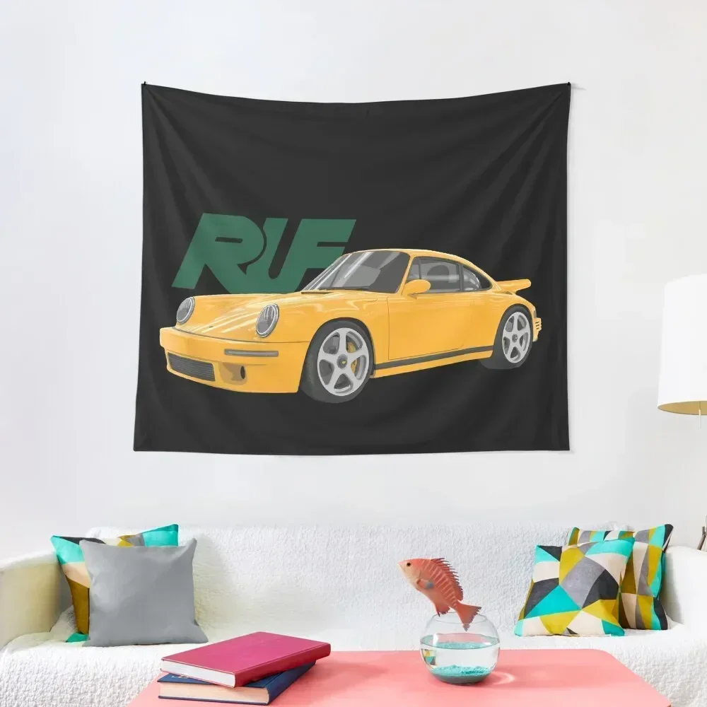 Ruf CTR high performance sports car German automobile YELLOW BIRD Tapestry Decorative Paintings Hanging Wall Tapestry