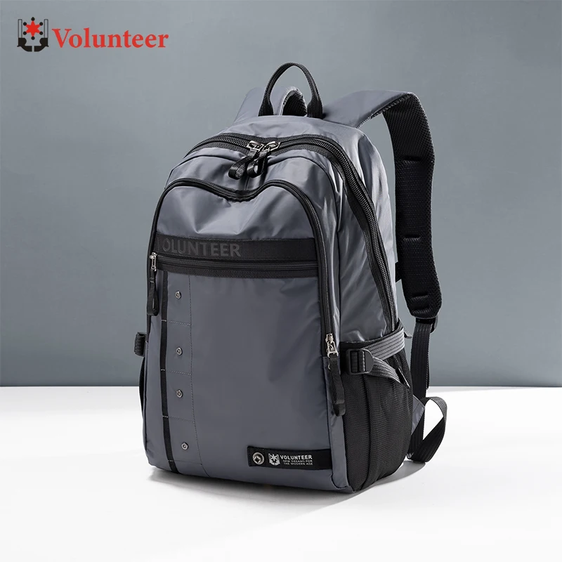 VOLUNTEER 캐주얼 방수 학교 배낭 남성용 2025 신상 대용량 옥스포드 천 노트북 여행 배낭 데이팩 남성용 1876-03