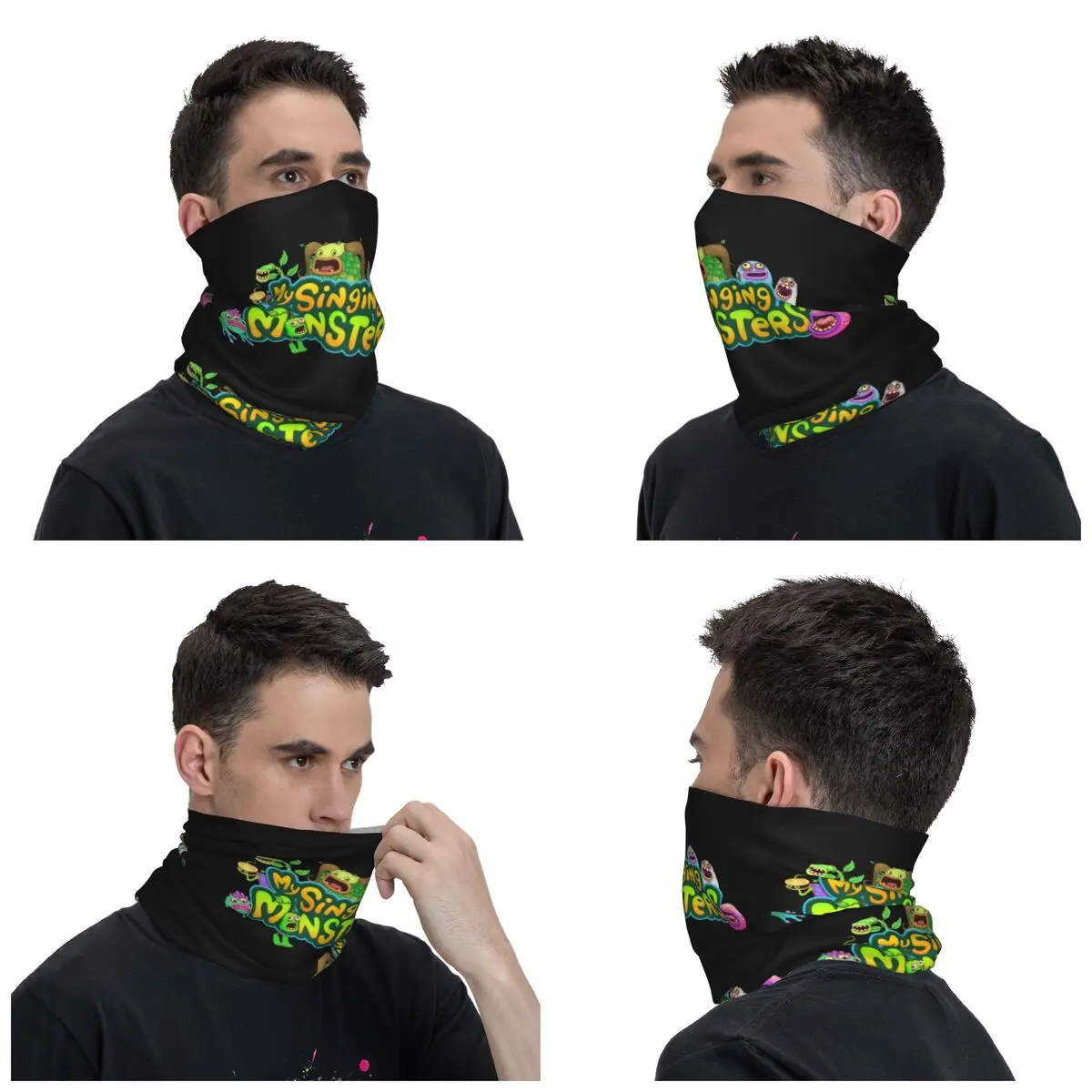 My Singing Monsters Bandana para el cuello, polaina a prueba de viento, bufanda para la cara, cubierta para hombres y mujeres, pasamontañas de tubo para videojuegos electrónicos