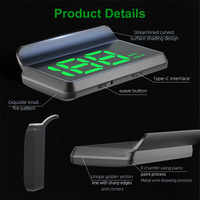Car Head Up Display W2 GPS HUD Green Windshield Projector For All Car Speedometer Electronics Speed KM/H MPH Auto Parts