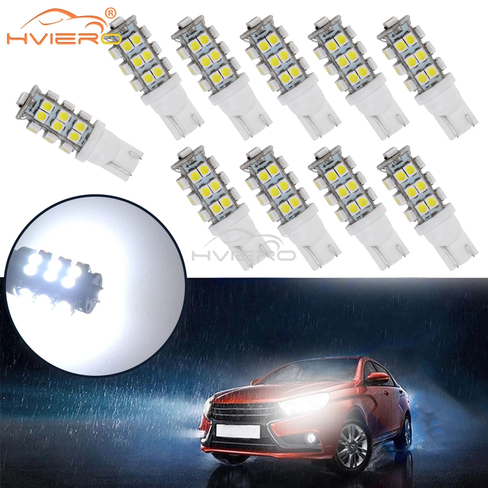 2Pcs White Red Blue Interior Lights T10 3528 25smd Bulb Car Led Bulbs 921 194 168 DC 12V Tail Lantern Strobe Lamp Waterproof Fog