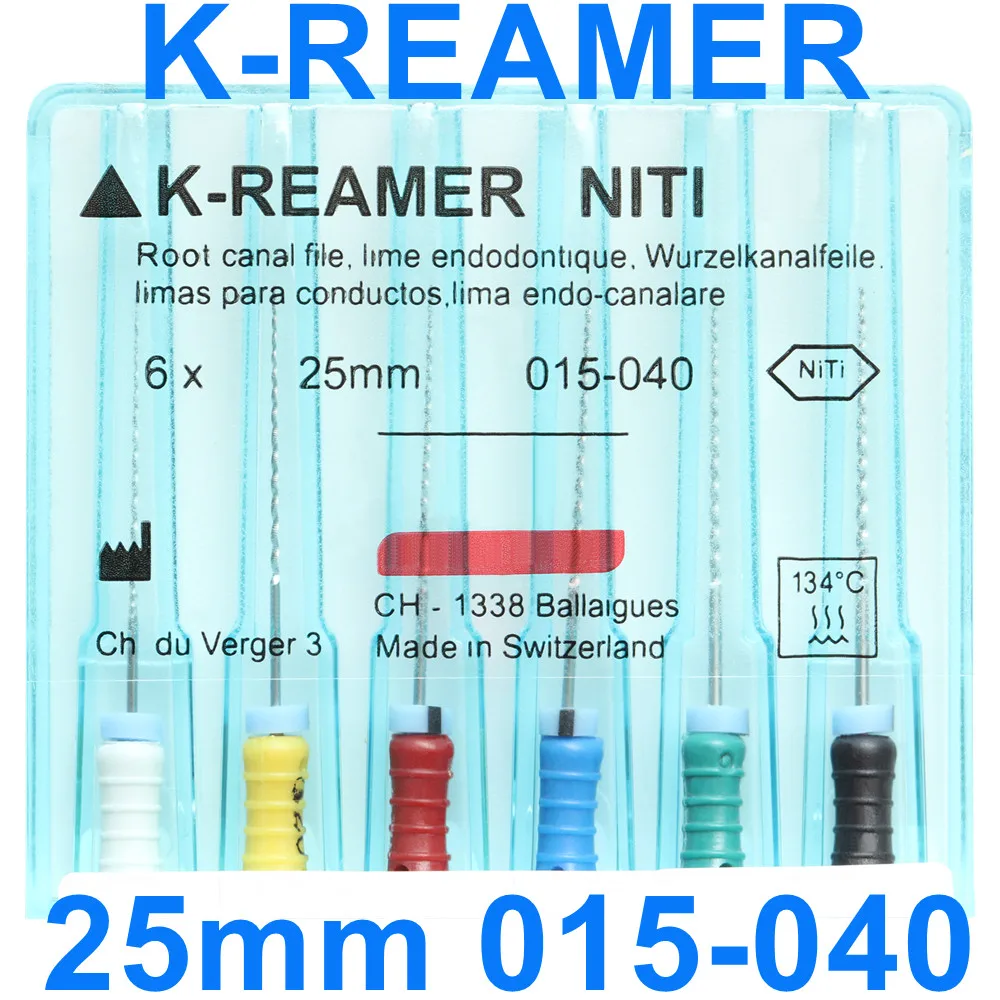 5 عبوات من ملفات K-FILE H-FILE K-REAMER NiTi المرنة لقناة الجذر إندو K ملفات اللبية والنيكل والتيتانيوم لطب الأسنان للاستخدام اليدوي