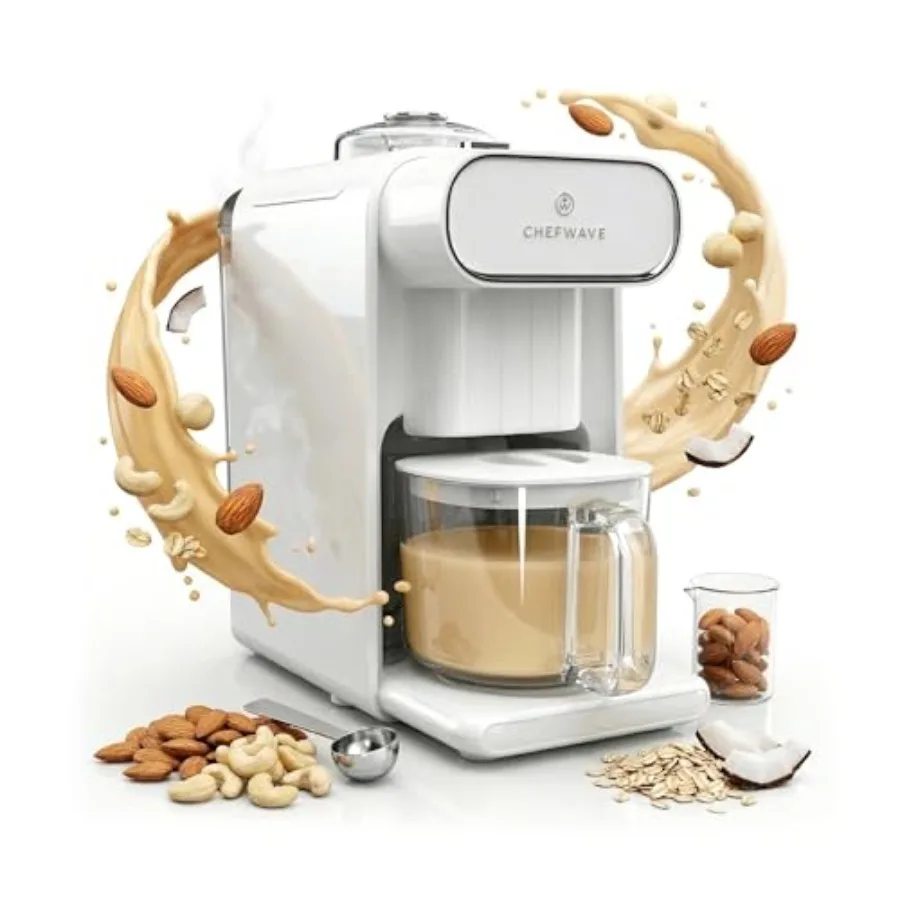 Milkmade Soy Milk Maker 6-in-1 Plant-Based Milk Machine for Almond Oat Soy Cashew Coconut Macadamia No Soaking Auto-Clean Delay