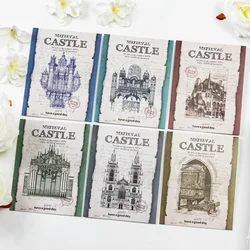 Yoofun 10pcs/lot Memo Pads Material Paper Medieval Castle Journal Scrapbooking Paper Card Planner Background Decoration Paper