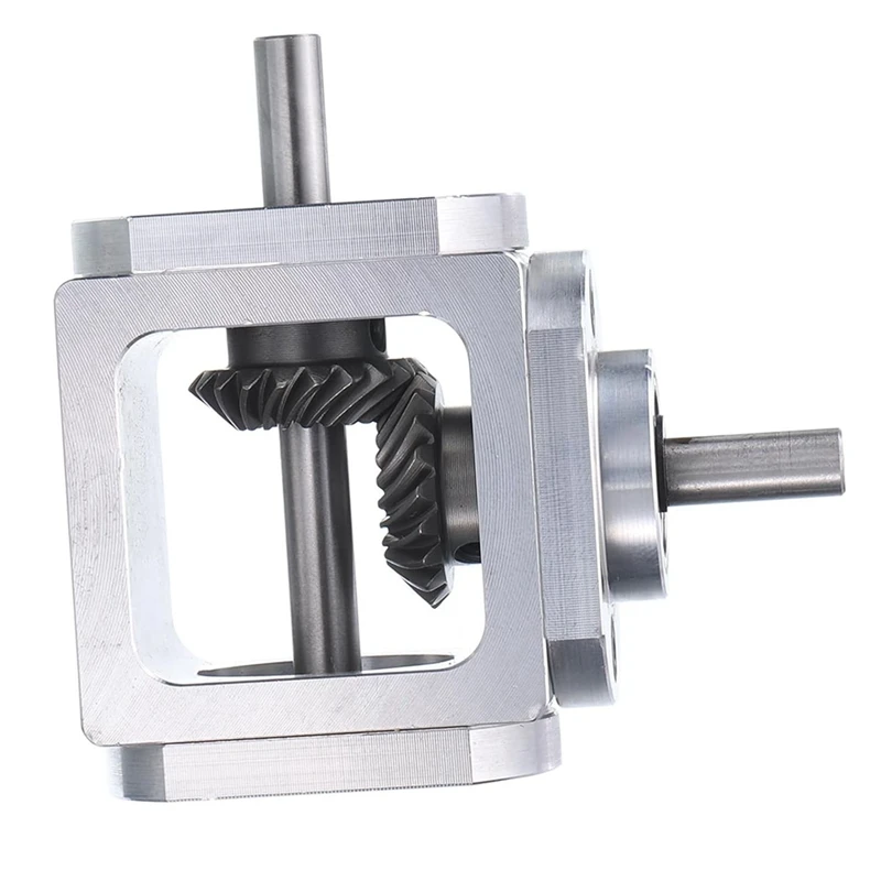 A81M New Gear-Box 90 Degree Right Angle Bevel Gear-Box 1:1 Single Output Shaft 1 Module 20 Teeth Bevel Gear Aluminum Frame