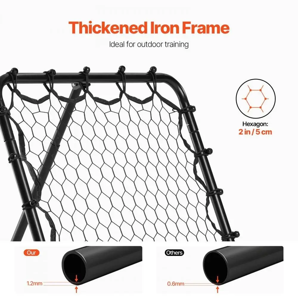 34x34 Inch Soccer Rebounder Net Kick Back Portable Football Training Gift