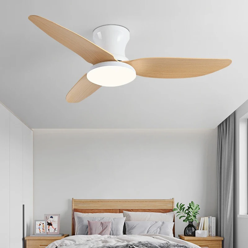 Imagem -02 - Inteligente Led Teto Fan Luz Simples Household Fan Lamp Controle Remoto Piso Baixo Vento Forte Baixa Decibel Cronometrado App 6-velocidade