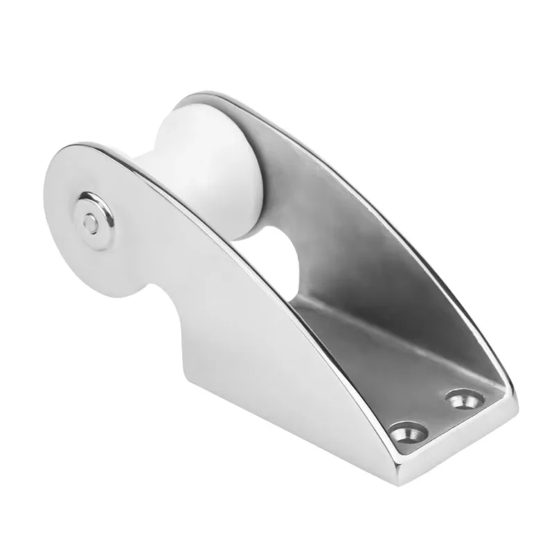 Stainless Steel 316 Marine Hardware High Polished Boat Parts Anchor Bow Roller with Rubber Base for Yacht