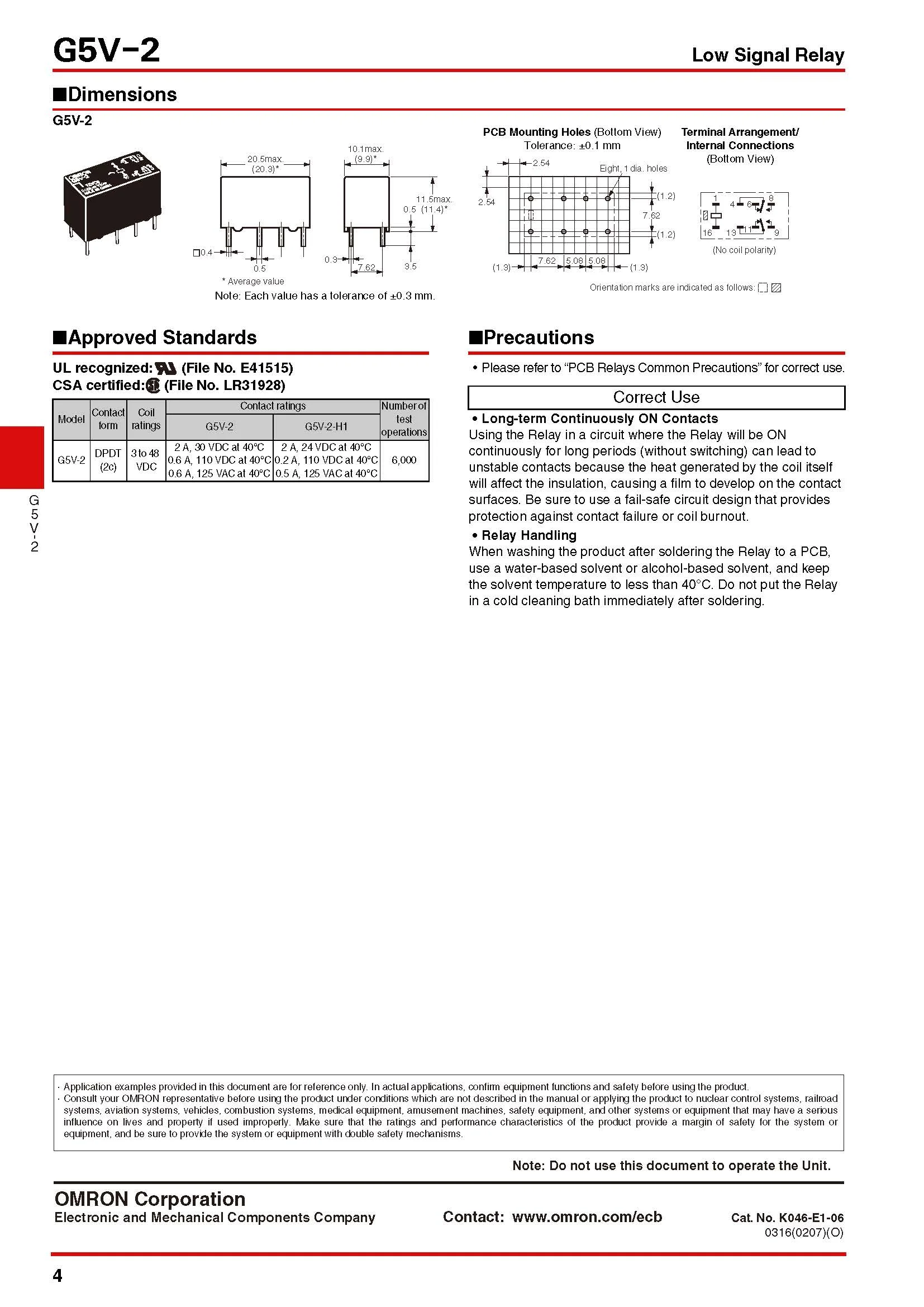 OMRON Signalrelais G5V-1 G5V-2-H1 Original Authentisch Neu 3V 5V 9V 12V 24V 48V 6PIN 1A 8PIN 2A DC12V 5VDC 12VDC 24VDC – Detail 8