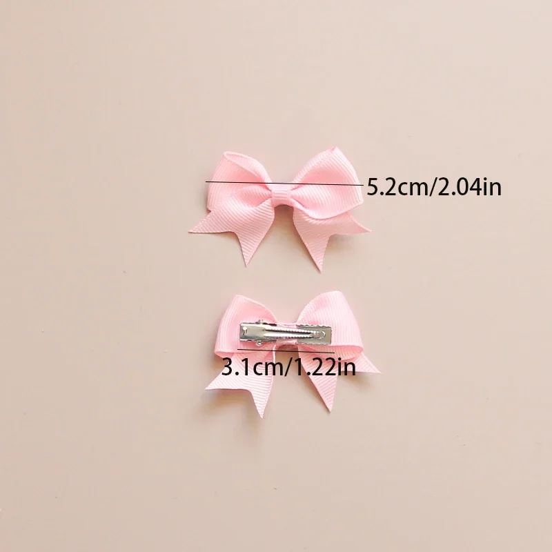 Pince à cheveux avec nœud en ruban coloré Macaron, 10 pièces/carte, Mini alliage pour fille mignonne, accessoire pour cheveux Non endommagé, cadeau pour enfants