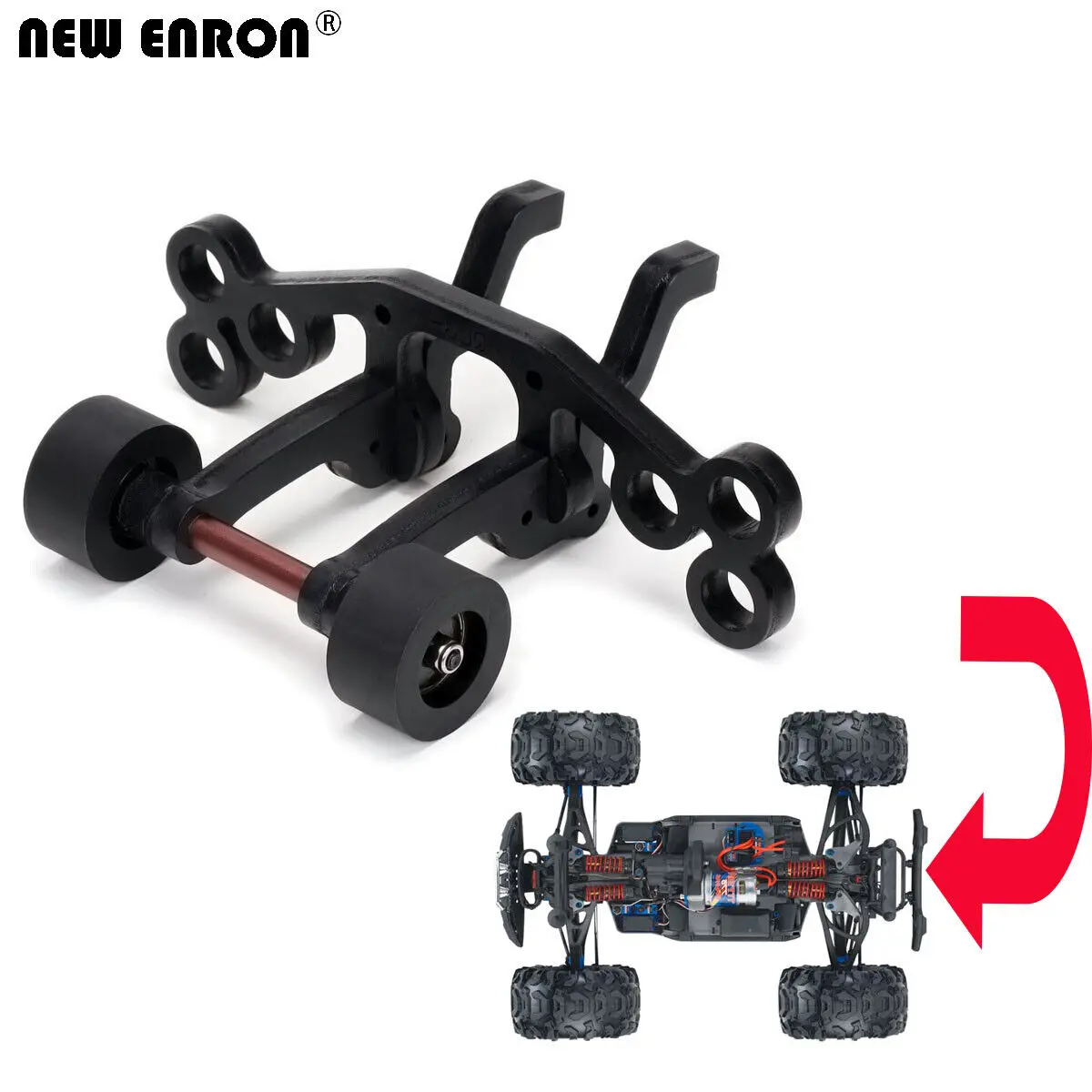 

NEW ENRON Nylon Head-Up Double Wheel Tumbling Wheelie Bar for RC CAR 1/10 Traxxas Summit 56076-4