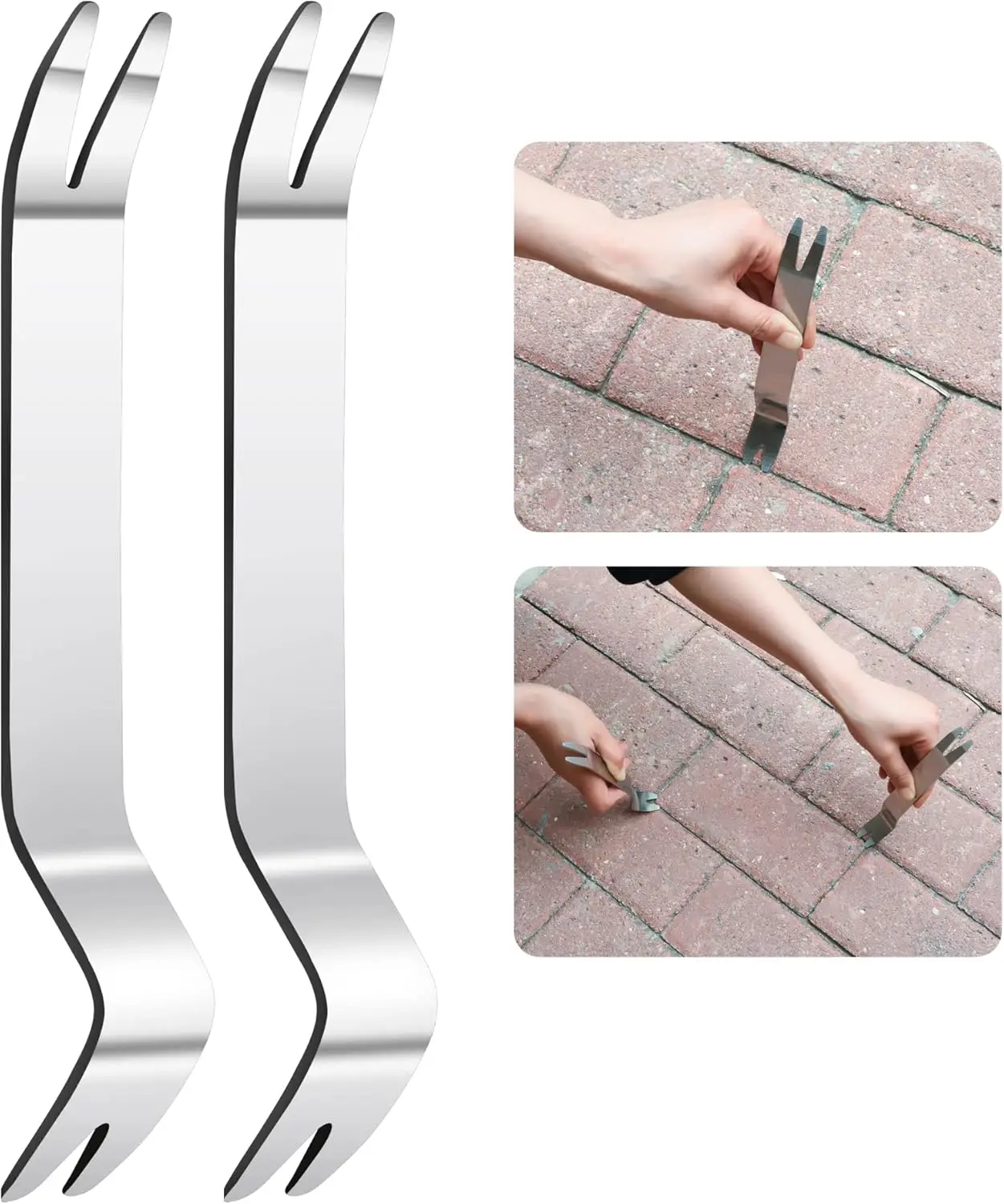 2 pcs stainless steel floor tile lifting tool car crowbar tool audio disassembly tool stainless steel metal pry plate opposite