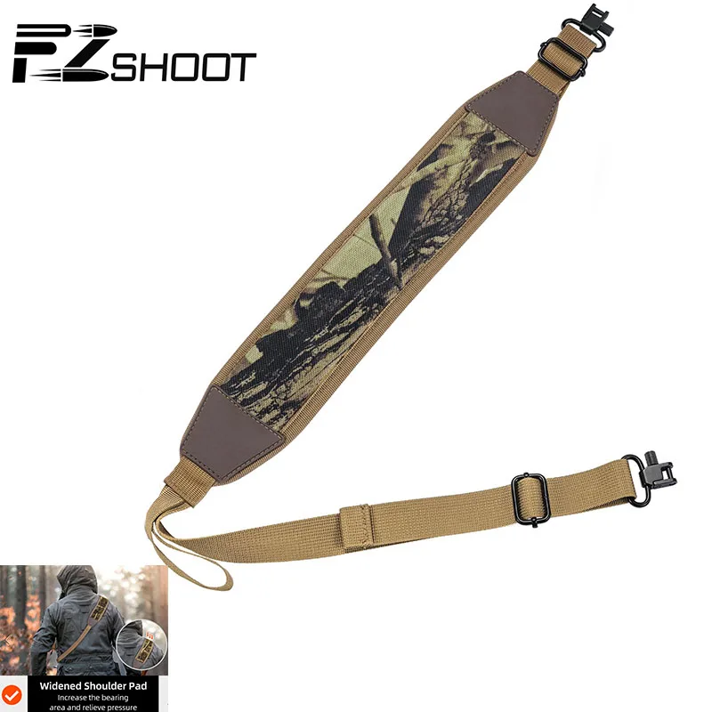 

EZshoot Two Point Rifle Sling with Removable Swivels with Comfortable Neoprene Padded Gun Sling Strap for Outdoors