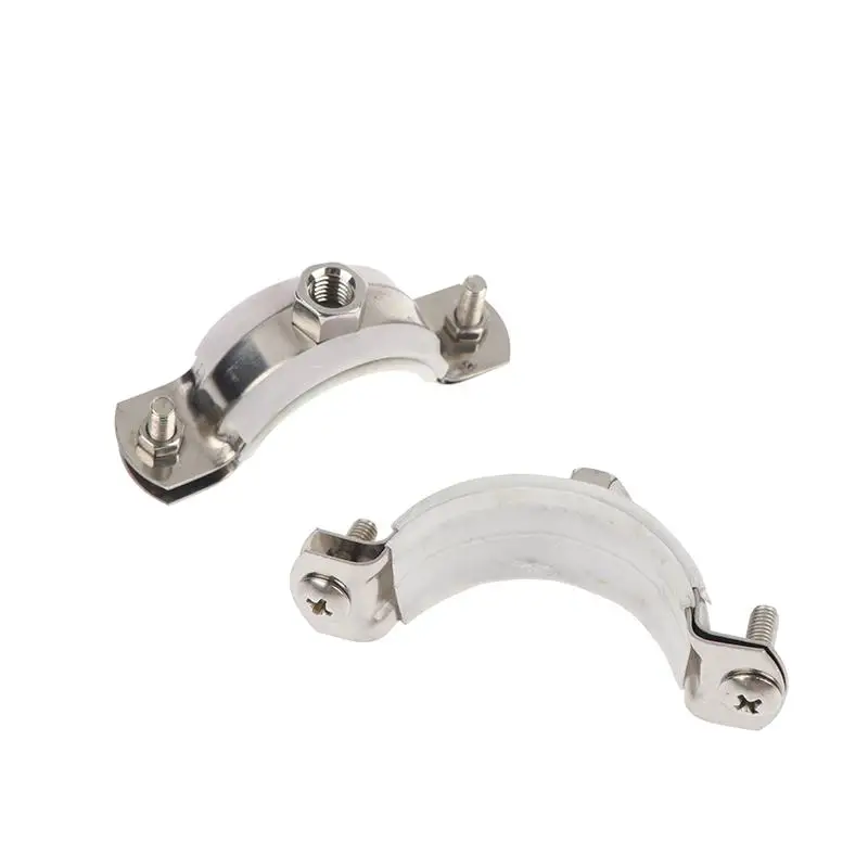 2Pcs Fastener Hardware Round Hose Clamp Pipe Fitting Nut Hoop Suspension Pipe Holder Expansion Screw