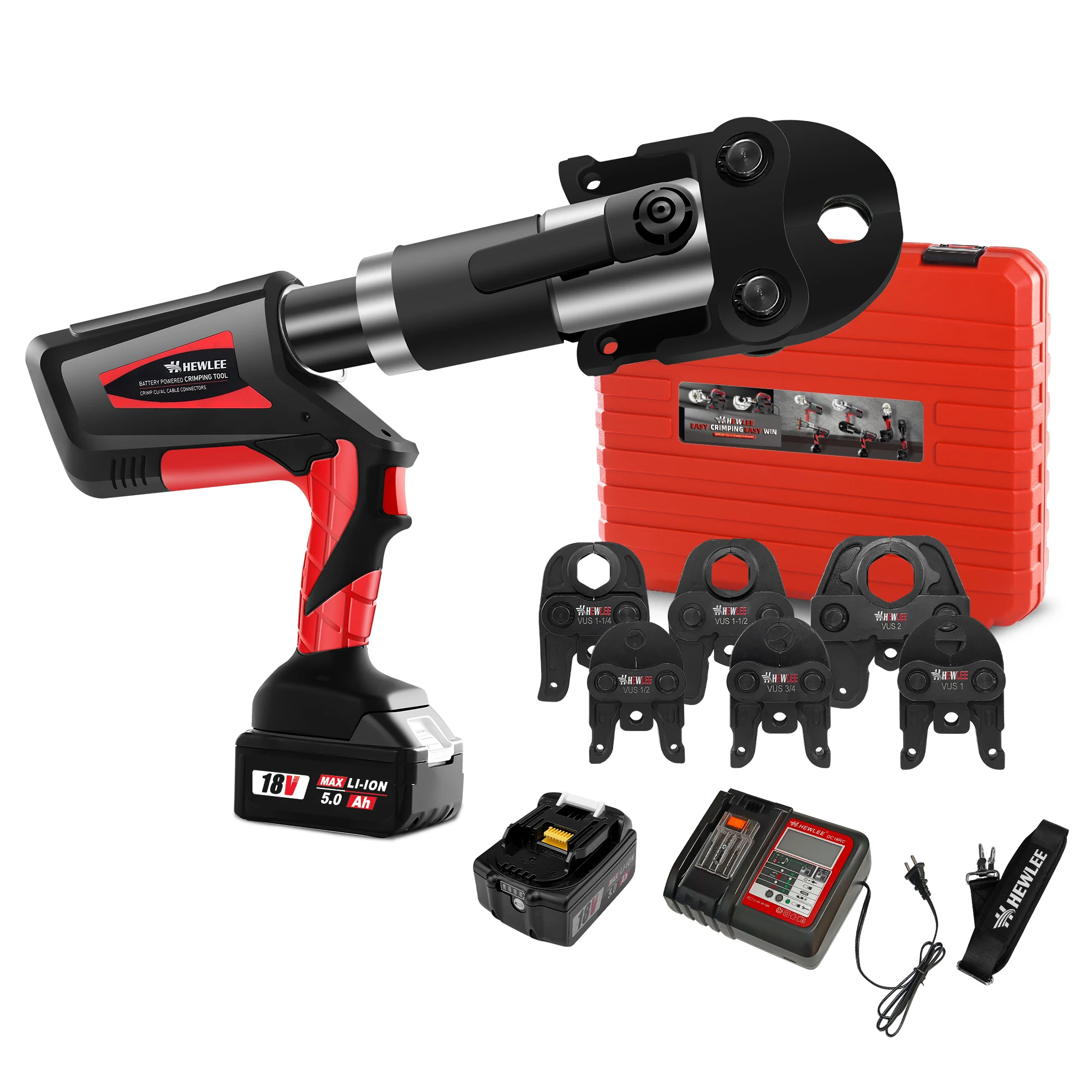 

HL-1550B Electric Hydraulic Cordless Battery Clamping Machine Hose Crimping Tool Clamping Kit Hydraulic Pipe Crimping Tool