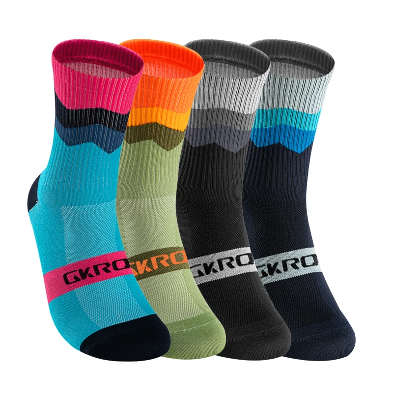 Calcetines deportivos de compresión para hombre y mujer, medias protectoras para ciclismo de montaña, 4 pares