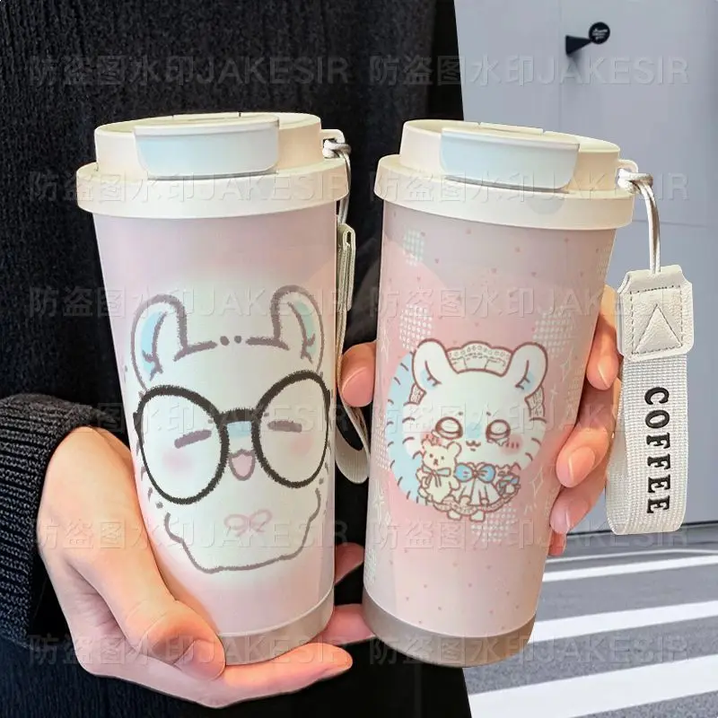 Chiikawa Momonga Insulated Tumbler 316 Stainless Steel Water Bottle Flying Squirrel Portable Coffee Cup Car Travel Mug Gift