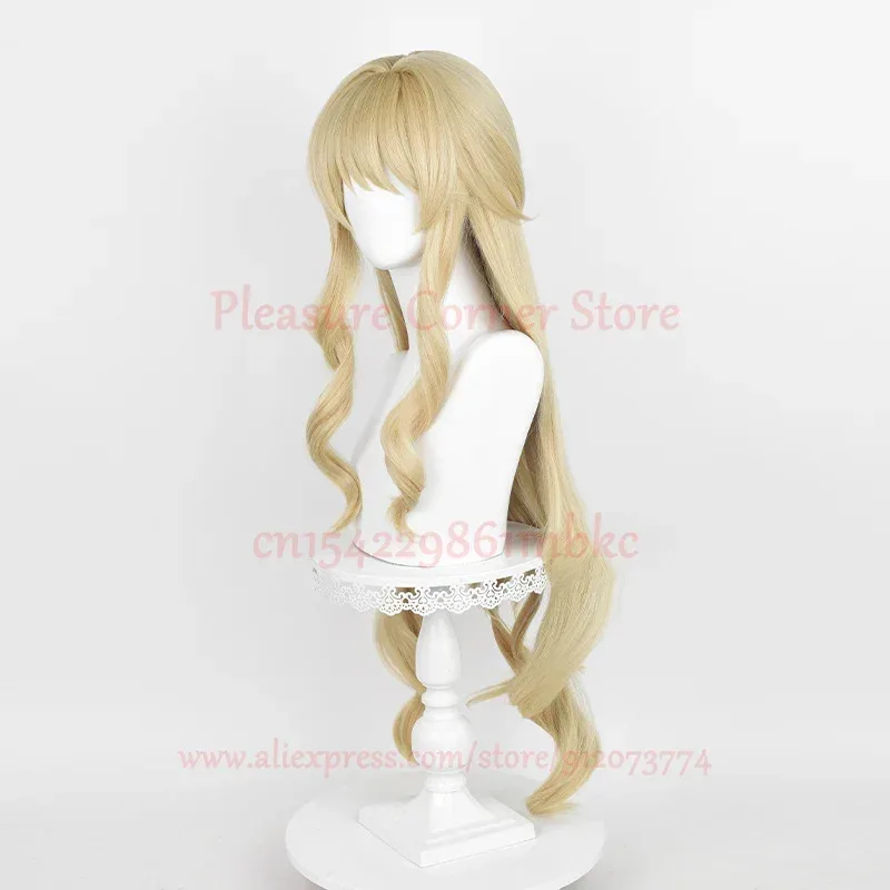 

qq 123Navia Genshin Impact Fontaine Navia Cosplay Linen Gold Women Wig Heat Resistant Synthetic Role Pla