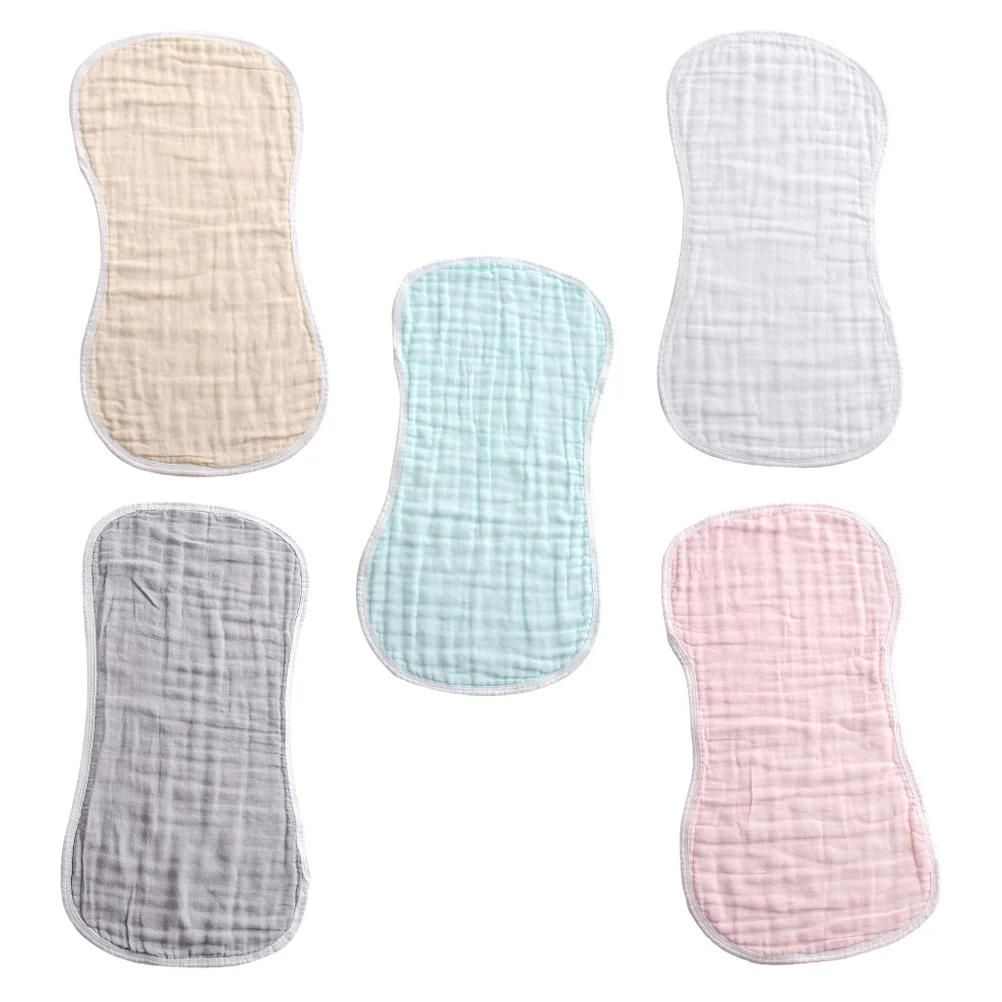 

5Pcs Infant Cotton Burp Cloths Soft Absorbent Baby Burping Cloth Newborn Feeding Cloth Baby Absorbent Burp Rags for Delicate