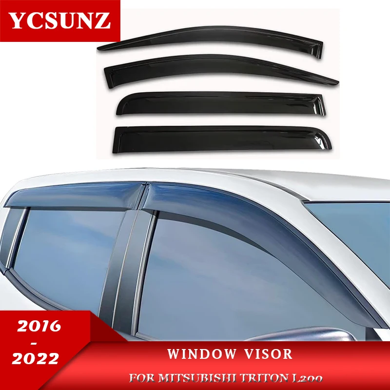 

Side Window Deflector For Mitsubishi Triton L200 2016 2017 2018 2019 2020 2021 2022 Double Cabin Car Accessories