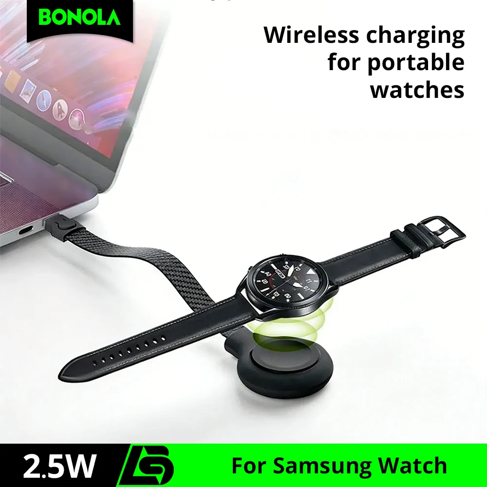 

Bonola Magnetic USB-C Smartwatch Charger Compatible with Galaxy Watch Ultra 7/6/5 Pro Active 2 Portable Watch Wireless Charging