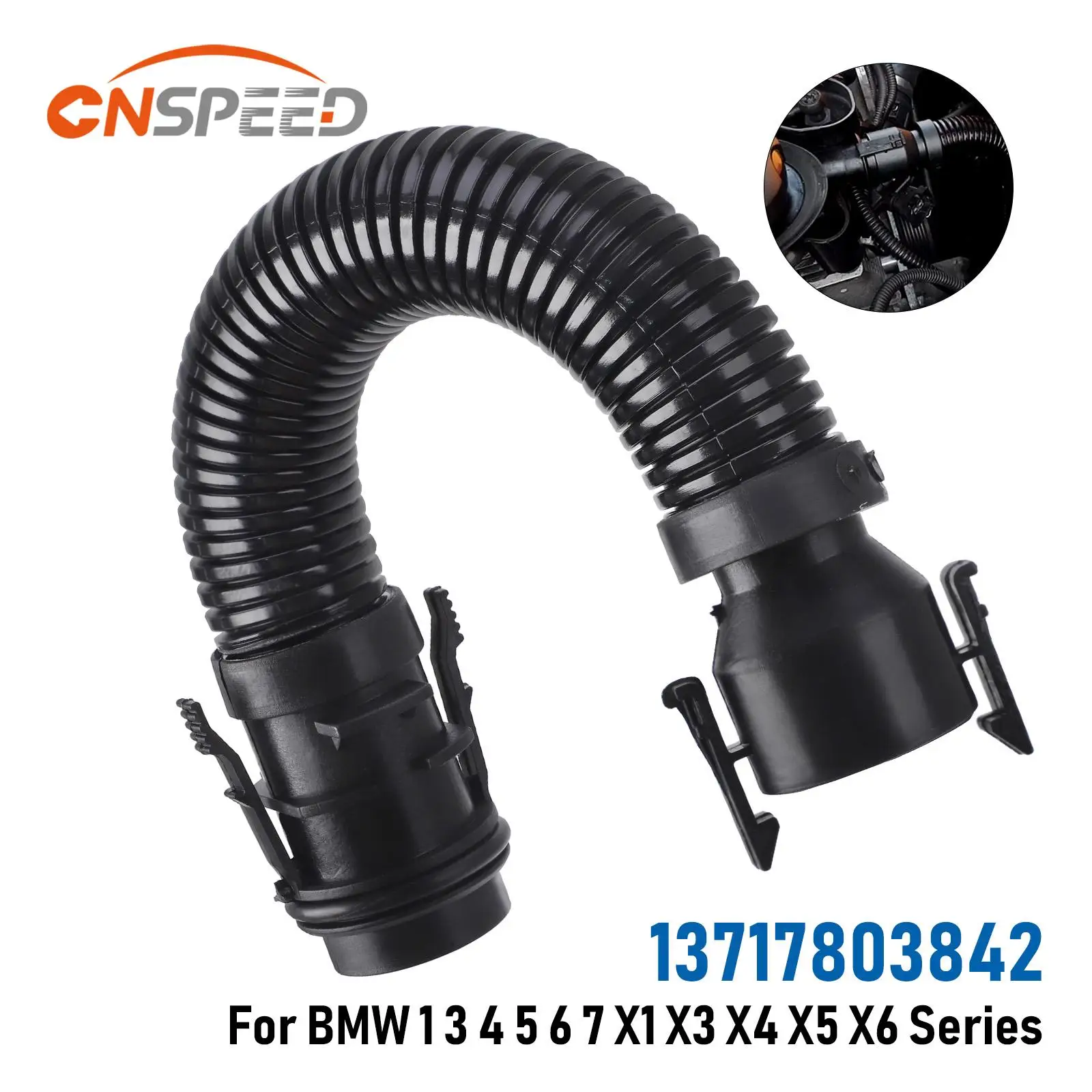 

CNSPEED 13717803842 New Turbo Hose Air Filter Pipe Fit For BMW N47 N57 1 3 4 5 6 7 Series X1 X3 X4 X5 X6 E81 E82 E87 E88 E90