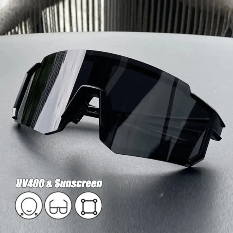 Fashion Cycling Sunglasses UV400 Shades Men Women Anti-Ultraviolet Outdoor Sports Sun Glasses Oversized Goggles
