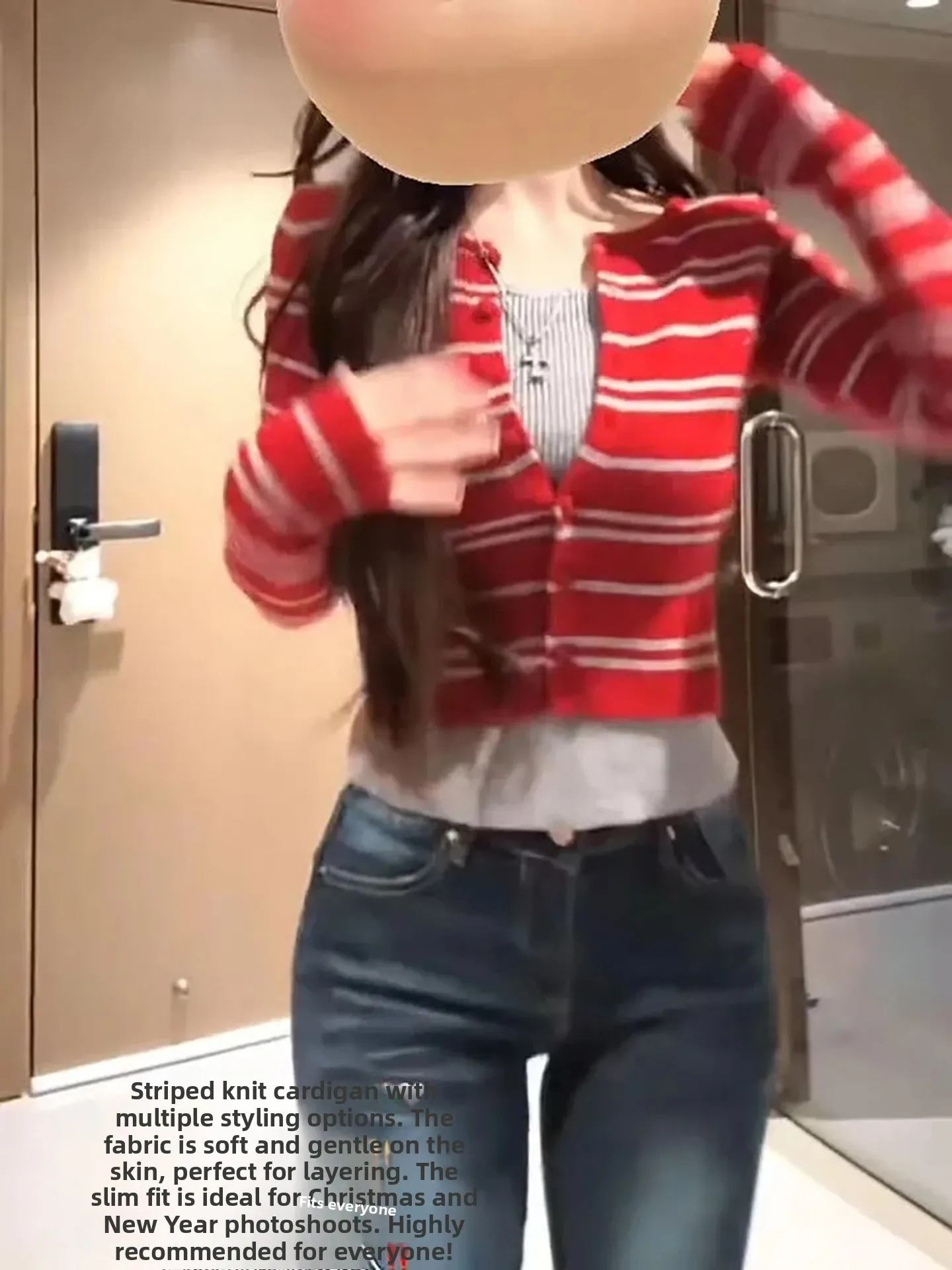 

Красный вязаный искусственный двухсекционный женский облегающий топ с застежкой на талии, цветной блуз, универсальный топ Personali, весна 2026, новинка Sle