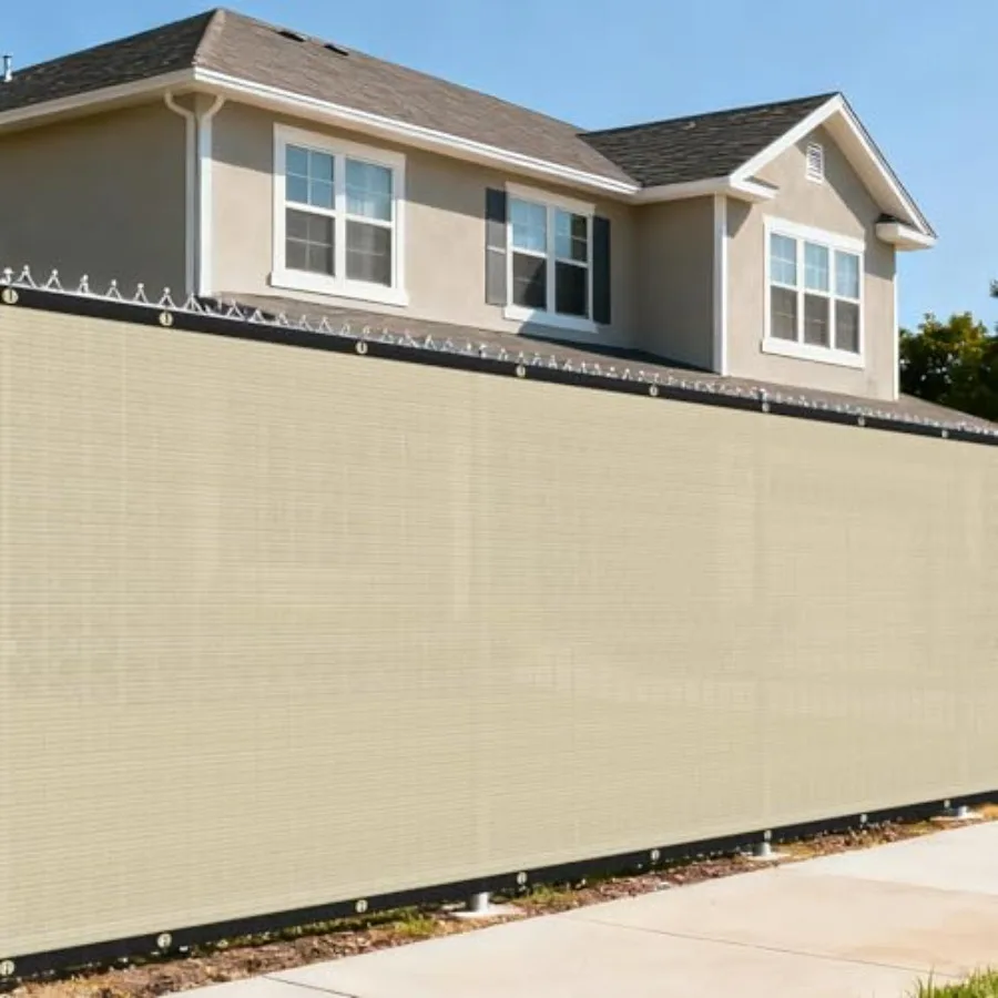 4'×50' Privacy Screen Fence Windscreen Mesh Shade Net Cover Heavy Duty Fencing 90% Blockage for Outdoor Wall Garden Yard Backya