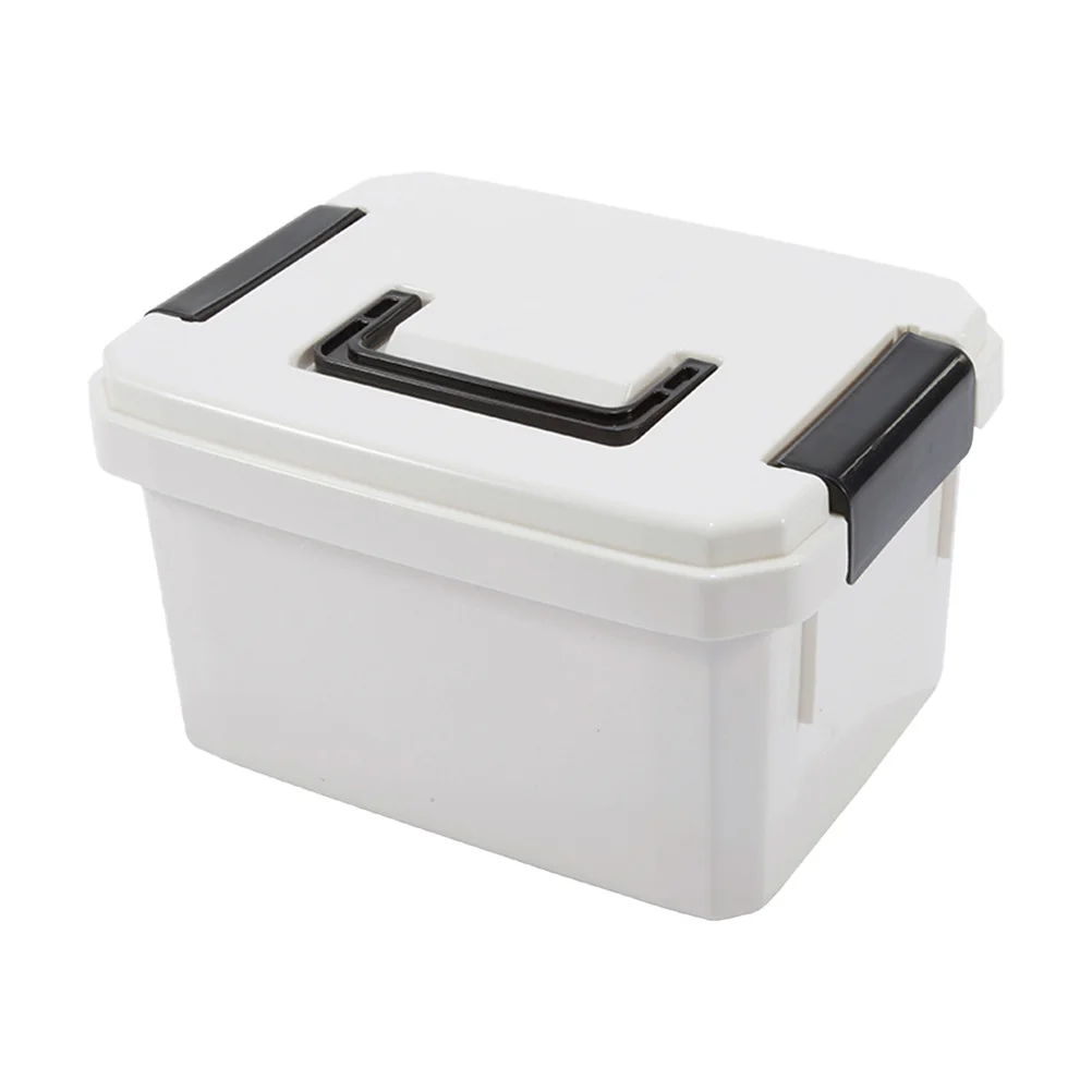 1pc Large Capacity Portable Medicine Storage Case Handle For Household First Aid Outdoor Travel Sundries Container Medicine Box