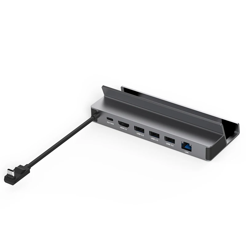 

Game Console Docking Station for Steam Deck/Rog 6 in 1 Game Dock with HDMI4K@60Hz 3*USB3.0(5Gbps) Gigabit Ethernet 100W Charging