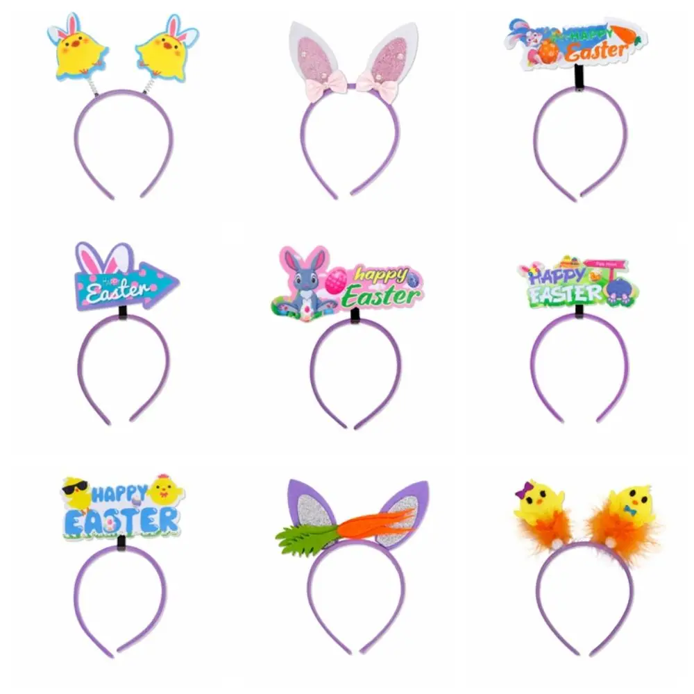 

Happy Easter Style Headband Bunny Rabbit Hair Hoop Cartoon Animal Letter Hairbands Hair Accessories