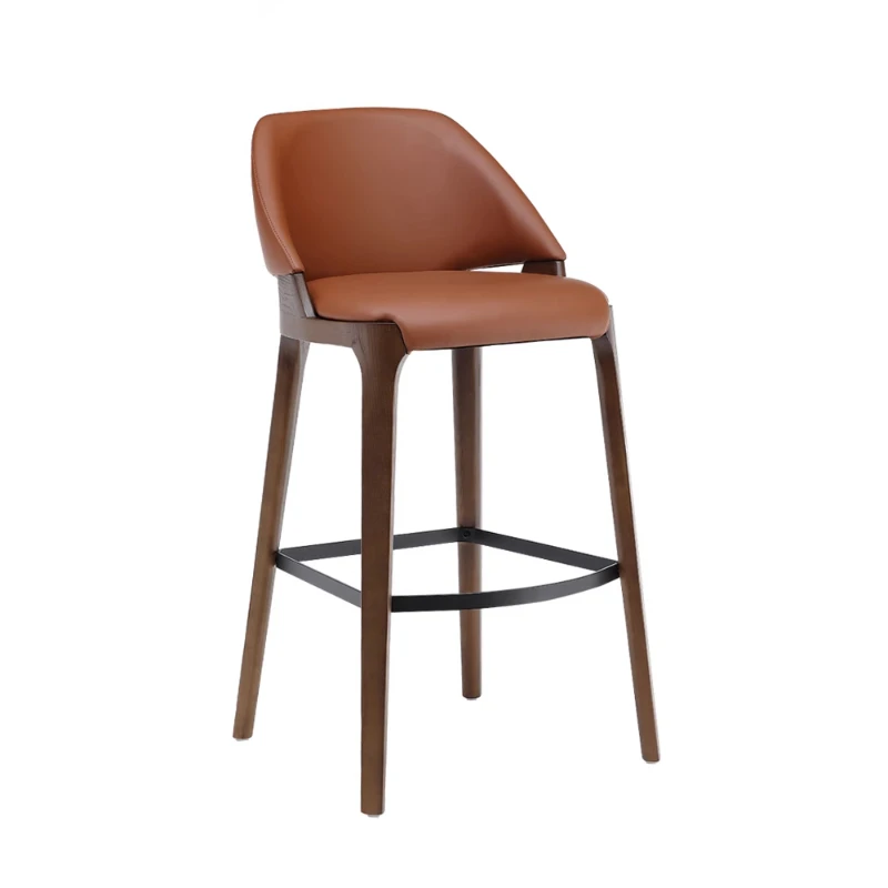 

The product can be customized. Nordic solid wood bar chair is light and luxurious, American bar chair is simple, and the bar