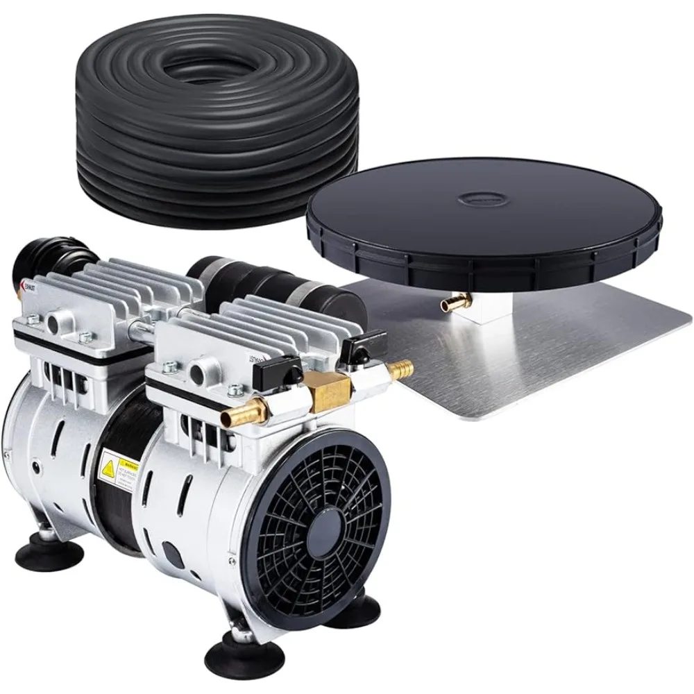 Hta PAS10 Pond and Lake Aerator System, 110V 1 HP Compressor, 1 Pc Difusor, 1 rolo de 100 'Weighted Tubing