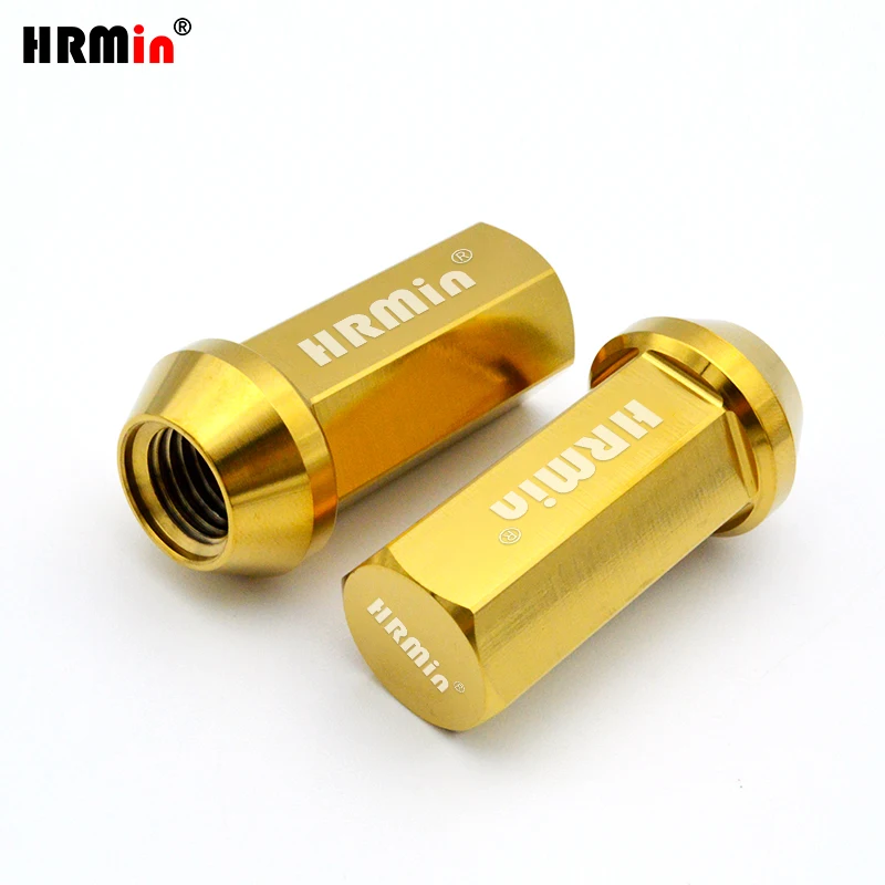 HRmin Closed End Gr.5 Titanium Car Lug Nut M12x1.25x45mm for Suzuki Nissan Subaru Geely Great Wall